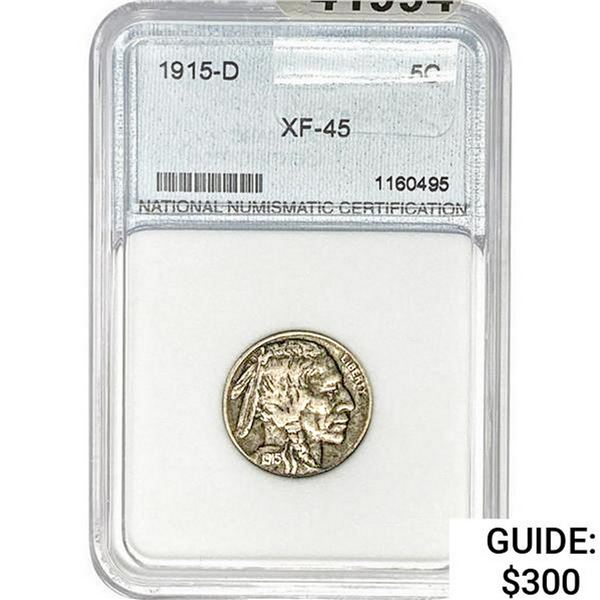1915-D Buffalo Nickel NNC XF45
