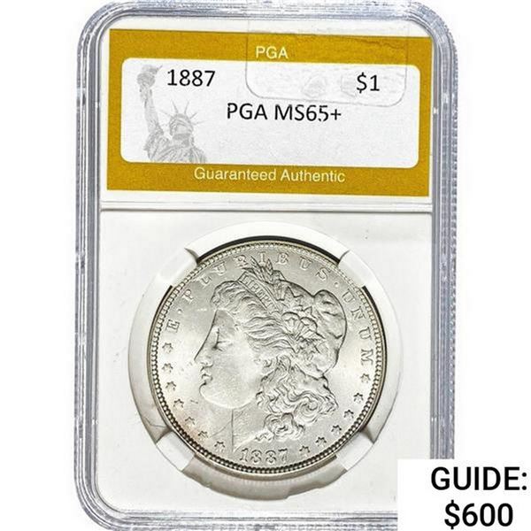 1887 Morgan Silver Dollar PGA MS65+