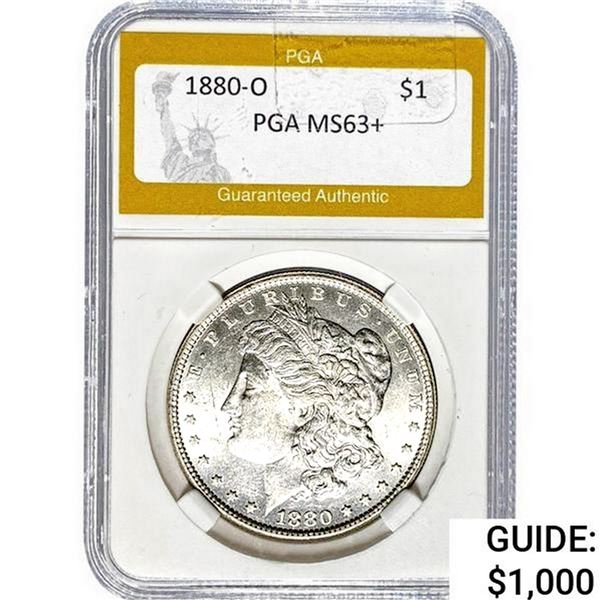 1880-O Morgan Silver Dollar PGA MS63+