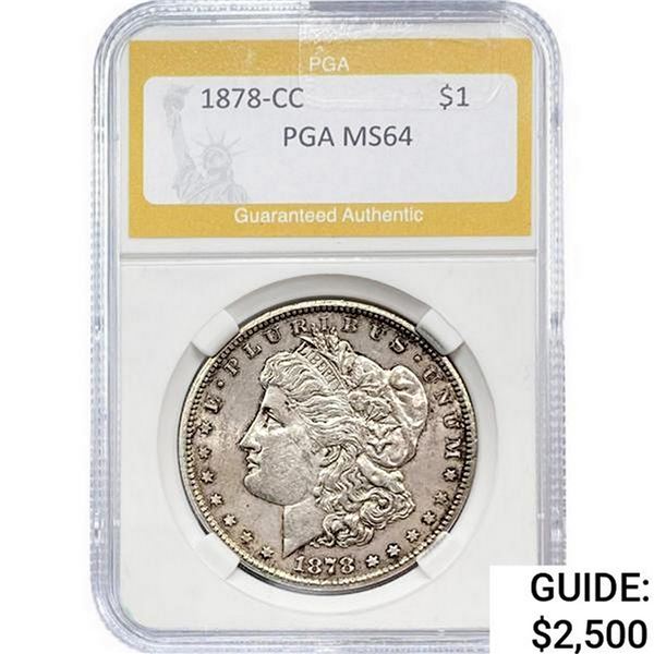 1878-CC Morgan Silver Dollar PGA MS64