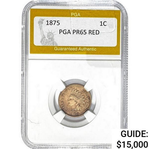 1875 Indian Head Cent PGA PR65 Red