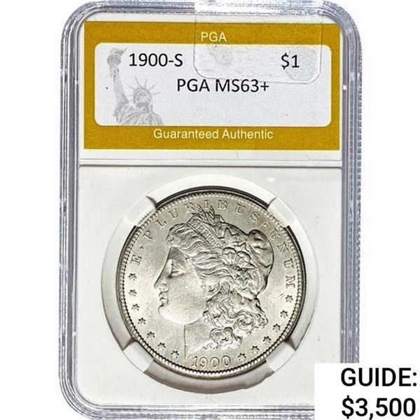 1900-S Morgan Silver Dollar PGA MS63+
