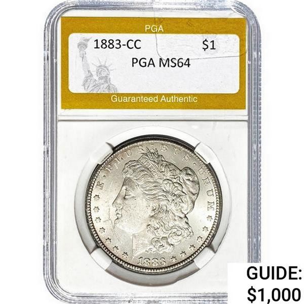 1883-CC Morgan Silver Dollar PGA MS64