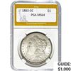 Image 1 : 1883-CC Morgan Silver Dollar PGA MS64