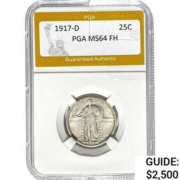 1917-D Standing Liberty Quarter PGA MS64 FH