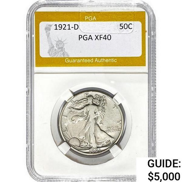 1921-D Walking Liberty Half Dollar PGA XF40