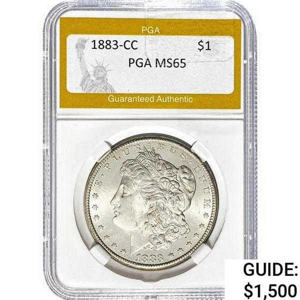 1883-CC Morgan Silver Dollar PGA MS65