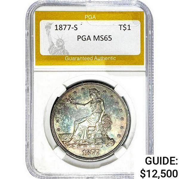 1877-S Silver Trade Dollar PGA MS65