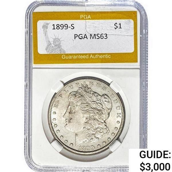 1899-S Morgan Silver Dollar PGA MS63