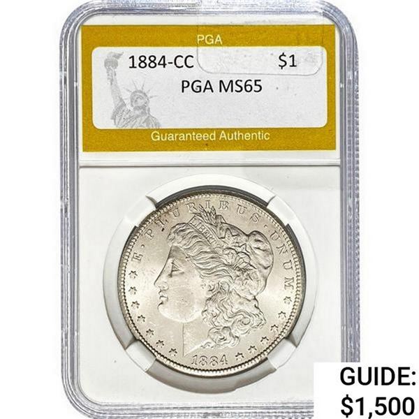 1884-CC Morgan Silver Dollar PGA MS65