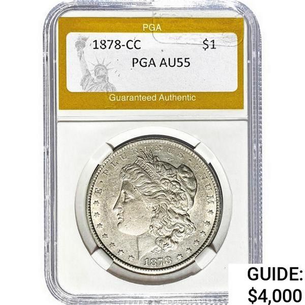 1878-CC Morgan Silver Dollar PGA AU55