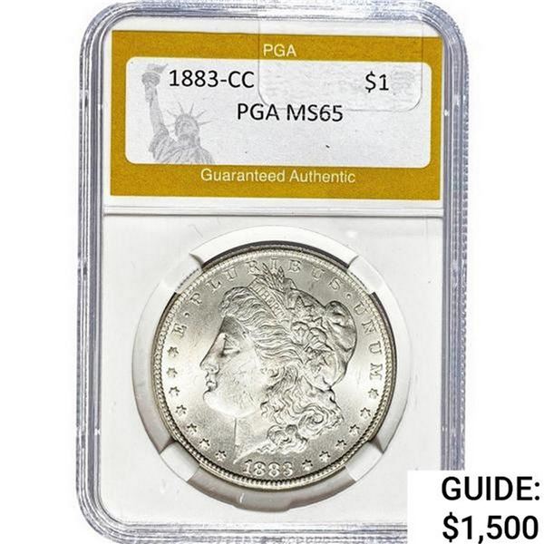 1883-CC Morgan Silver Dollar PGA MS65