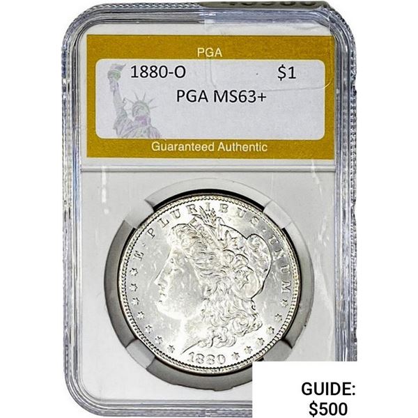 1880-O Morgan Silver Dollar PGA MS63+