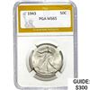 Image 1 : 1943 Walking Liberty Half Dollar PGA MS65