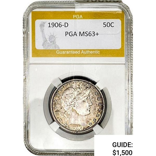 1906-D Barber Half Dollar PGA MS63
