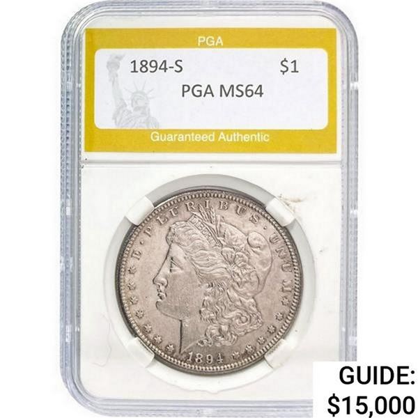 1894-S Morgan Silver Dollar PGA MS64