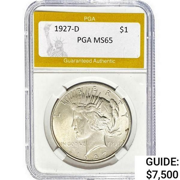 1927-D Silver Peace Dollar PGA MS65