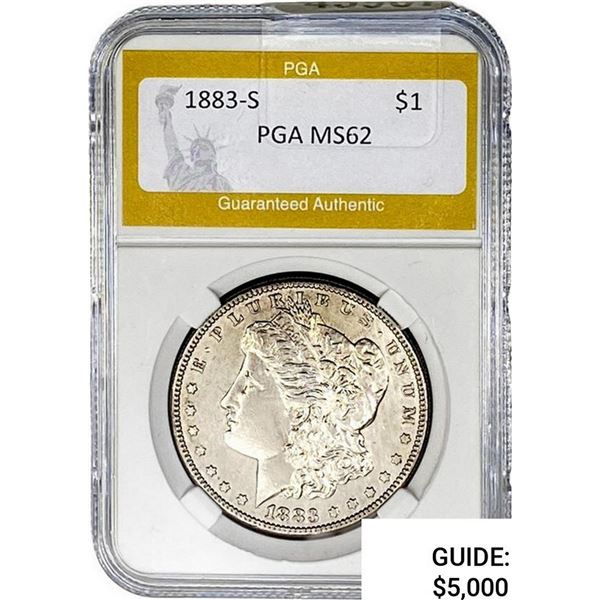 1883-S Morgan Silver Dollar PGA MS62