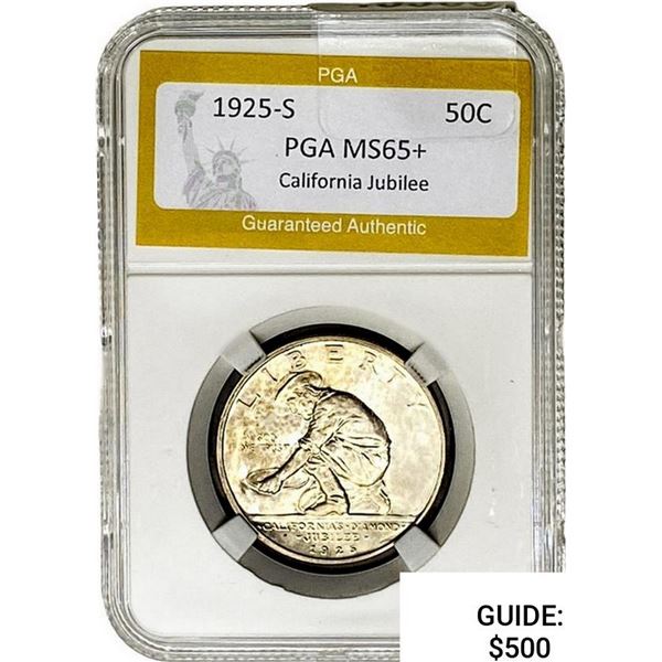 1925-S Califorina Jubilee Half Dollar PGA MS65+