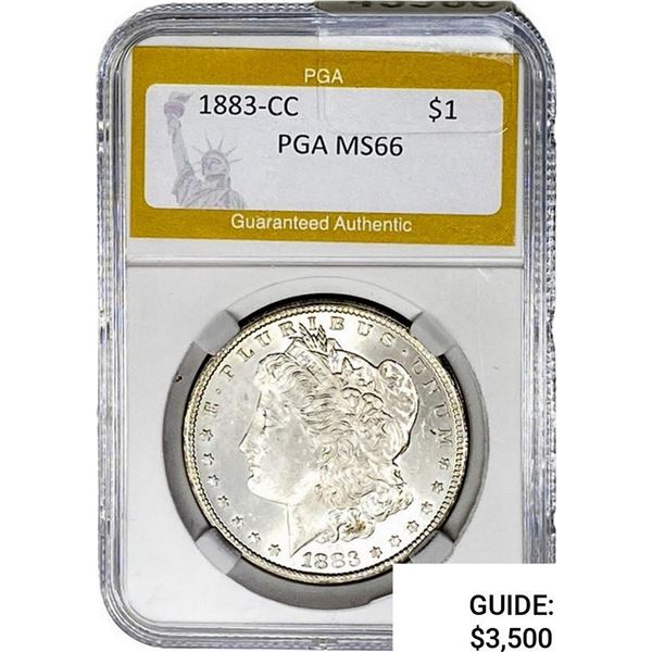 1883-CC Morgan Silver Dollar PGA MS66