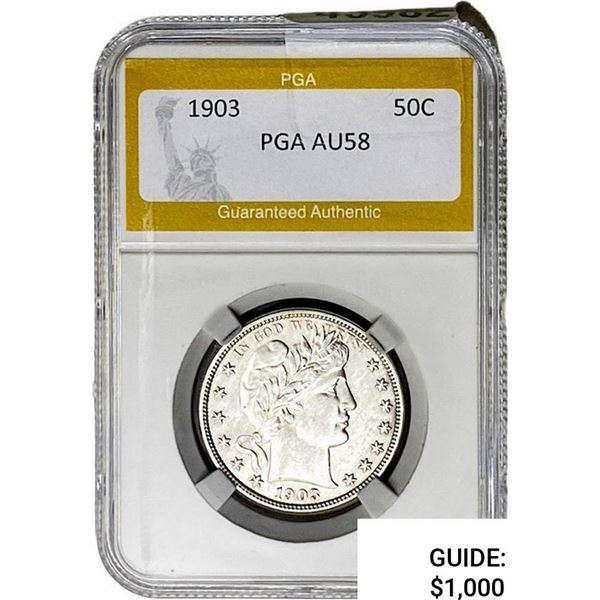 1903 Barber Half Dollar PGA AU58