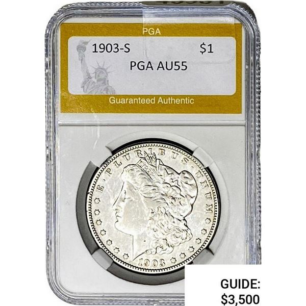 1903-S Morgan Silver Dollar PGA AU55