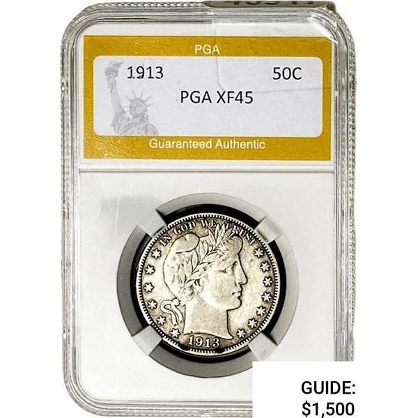 1913 Barber Half Dollar PGA XF45