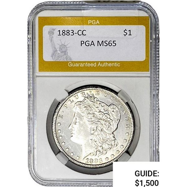 1883-CC Morgan Silver Dollar PGA MS65