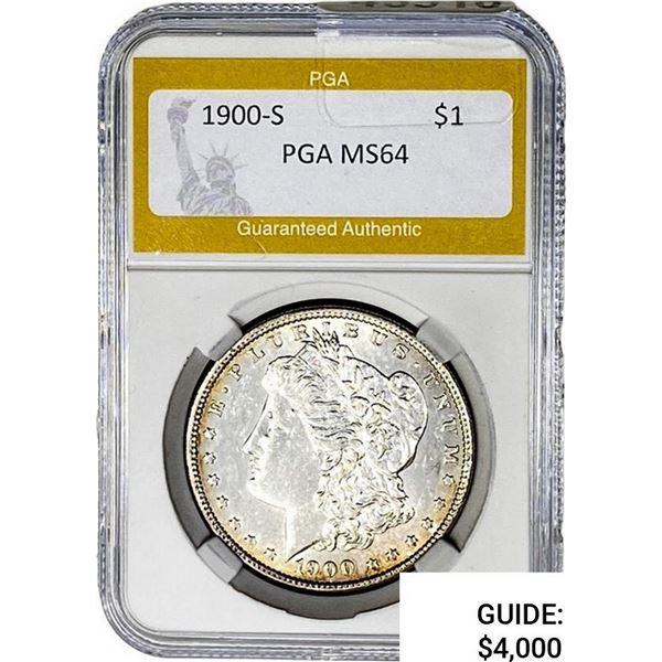 1900-S Morgan Silver Dollar PGA MS64
