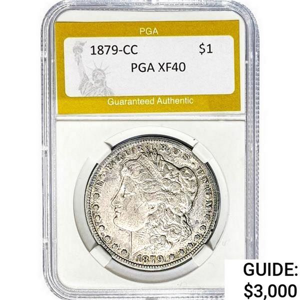 1879-CC Morgan Silver Dollar PGA XF40