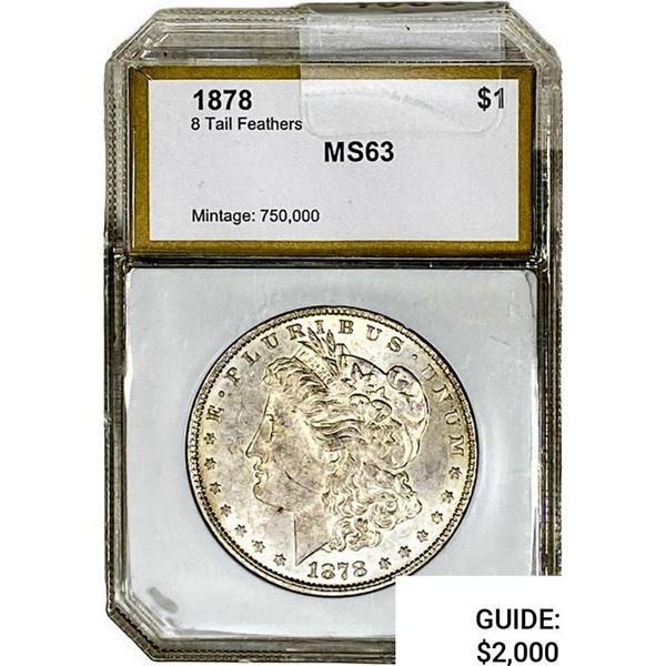 1878 Morgan Silver Dollar PCI MS63 8TF