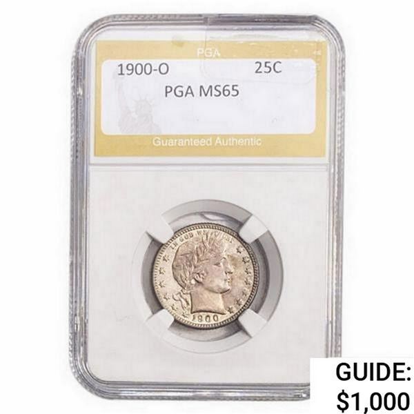 1900-O Barber Quarter PGA MS65