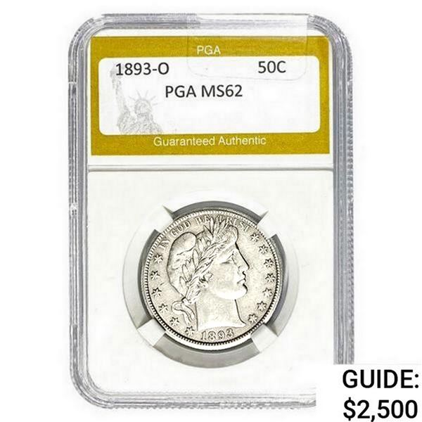 1893-O Barber Half Dollar PGA MS62