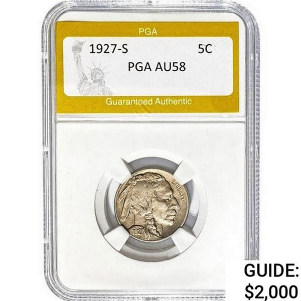 1927-S Buffalo Nickel PGA AU58