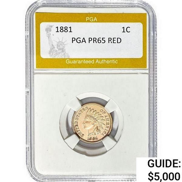 1881 Indian Head Cent PGA PR65 Red