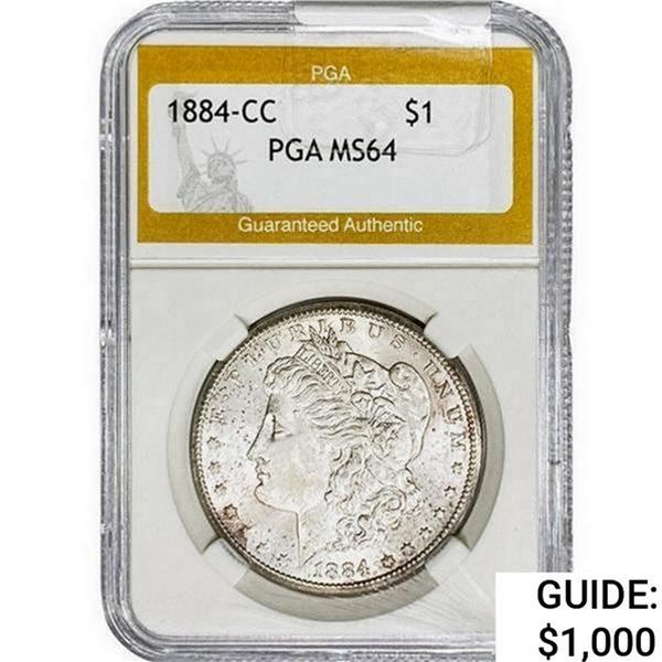 1884-CC Morgan Silver Dollar PGA MS64