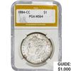 Image 1 : 1884-CC Morgan Silver Dollar PGA MS64
