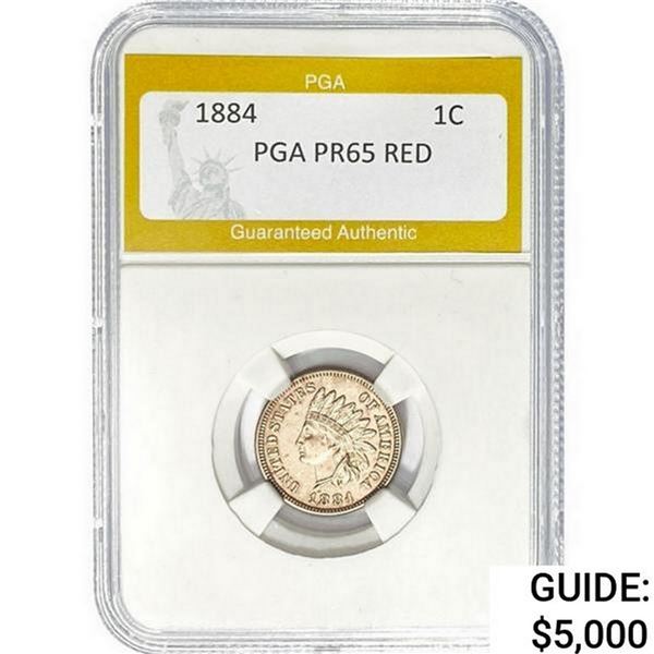 1884 Indian Head Cent PGA PR65 Red
