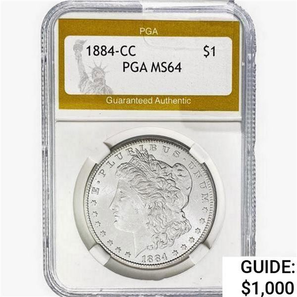 1884-CC Morgan Silver Dollar PGA MS64