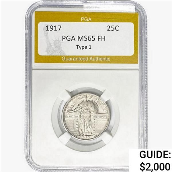 1917 Standing Liberty Quarter PGA MS65 FH TYPE 1