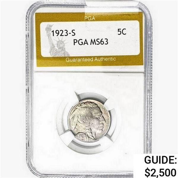 1923-S Buffalo Nickel PGA MS63