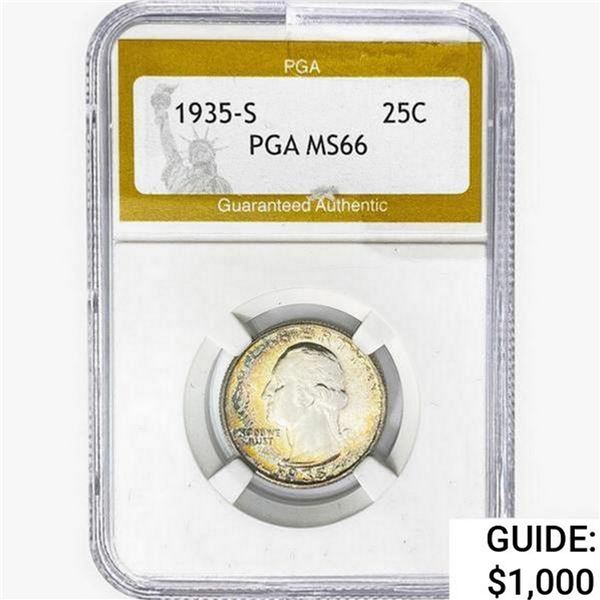 1935-S Washington Silver Quarter PGA MS66