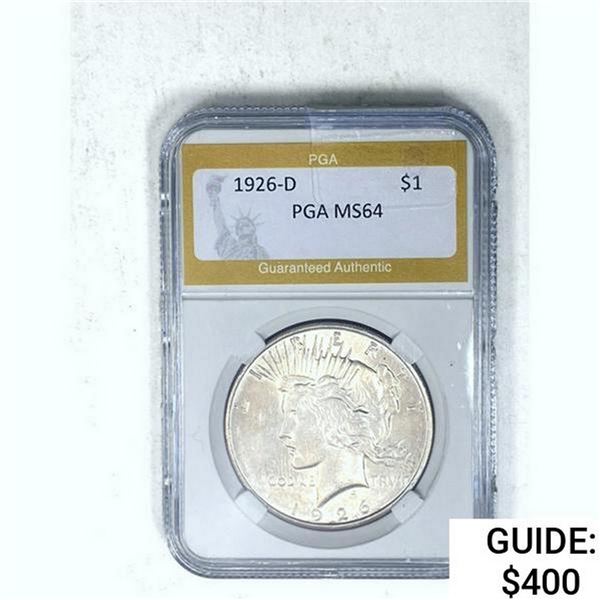 1926-D Silver Peace Dollar PGA MS64