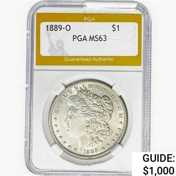 1889-O Morgan Silver Dollar PGA MS63