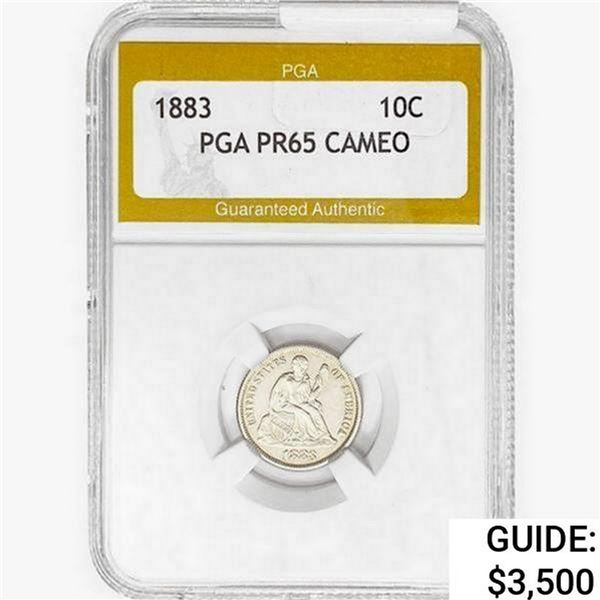 1883 Seated Liberty Dime PGA PR65 CAMEO