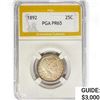 Image 1 : 1892 Barber Quarter PGA PR65