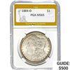 1884-O Morgan Silver Dollar PGA MS65