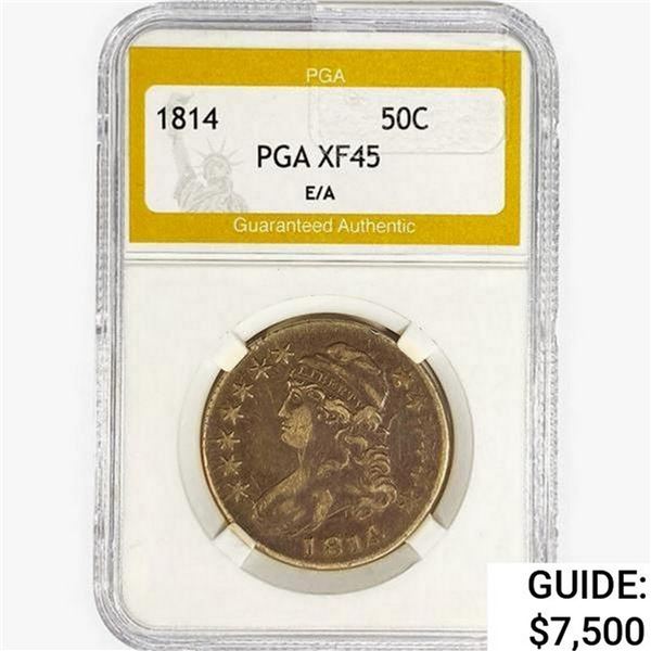 1814 Capped Bust Half Dollar PGA XF45 E/A