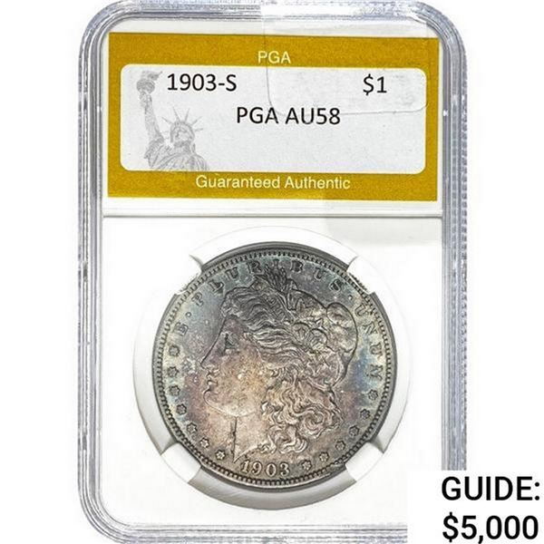 1903-S Morgan Silver Dollar PGA AU58