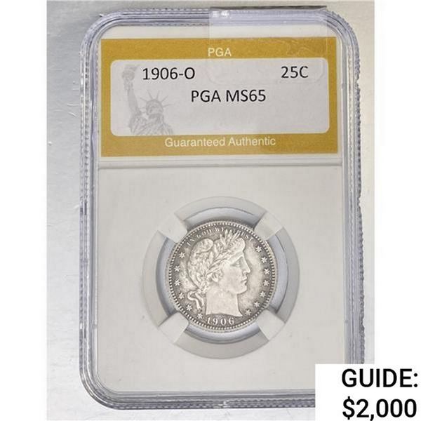 1906-O Barber Quarter PGA MS65